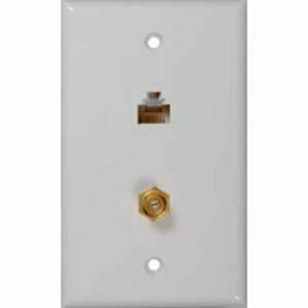 Audiovox Canada Voxx CTPH557 Series Wallplate, White CTPH557R